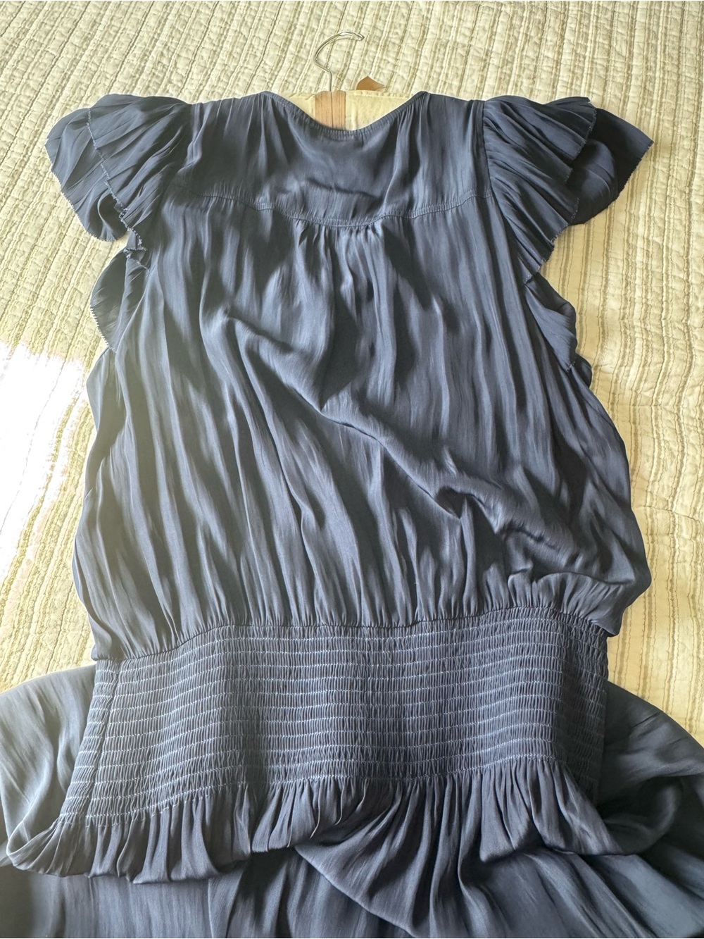 💙WORN ONCE💙 Ramy Brook Ali Navy V-Neck Midi Dress Sz XL - Picture 6 of 8